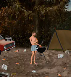 Man grilling causes forest fire