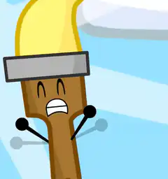 Paintbrush character screaming