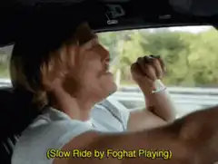Dude singing Slow Ride