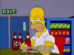 Homer Simpson Duff Beer Money Woes