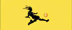 Silhouette kicking a Bitcoin