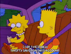Lisa tells Bart about the Thrifty Saver Savings Account