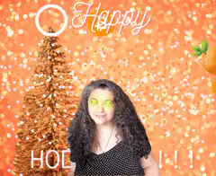 Happy HODLdays with green eyes woman