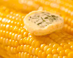 Butter melting on corn