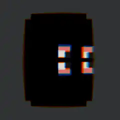 pixel art glitchy face