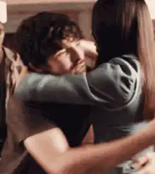 Clark and Lois hug