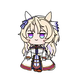Chibi horse girl standing