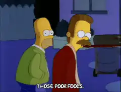 Homer and Lenny watching the grill