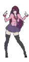 pixel art girl dancing