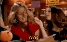 Buffy and Willow saying YAY