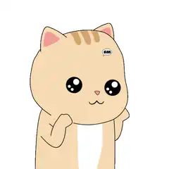 Cute cat saying GM
