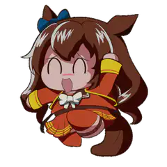 Chibi horse girl dancing