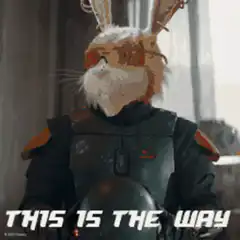 Bunny Boba Fett puts on helmet