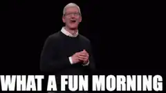 Tim Cook What a Fun Morning
