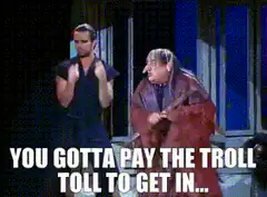Arnold Schwarzenegger pays the troll toll