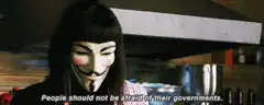 Guy Fawkes mask quote governments