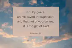 Ephesians 2:8 Bible verse on clouds