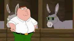 Peter Griffin tells a donkey it has IT