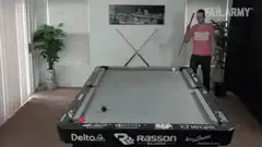 Man misses pool shot