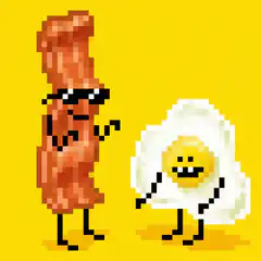 pixel art bacon and egg
