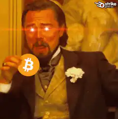 Leonardo DiCaprio Bitcoin Laser Eyes