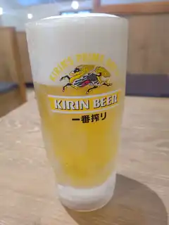 Kirin Beer glass with foam