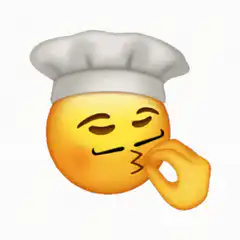chef emoji blowing kiss with heart