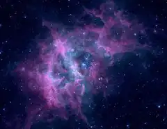 Colorful nebulae and star clusters