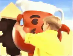 Kool-Aid Man smashes through wall