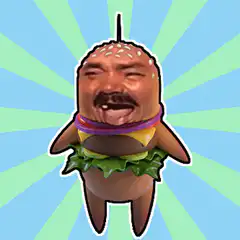 laughing burger man