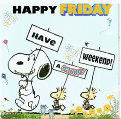 Snoopy and Woodstock Happy Friday
