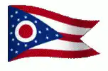Ohio state flag waving