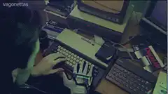 Man hacking on computer gets error