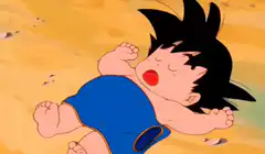 Baby Goku sleeping
