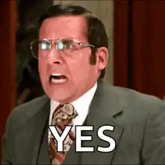 Michael Scott screaming YES