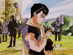 Guts from Berserk with sword on back