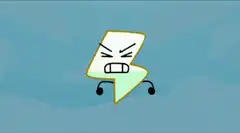 Lightning bolt character gets struck by lightning