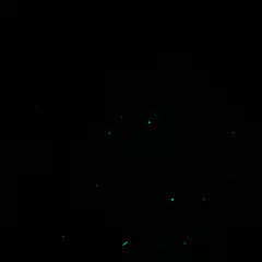 Glowing blue lines and dots on black background