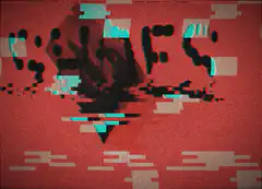 glitch art text shapes