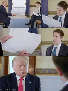 Trump looks at paper with There Is No Second Best