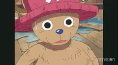 Chopper blushing and laughing