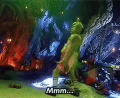 The Grinch farting in the cave