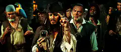 Jack Sparrow points with compass