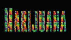 Marijuana text with changing patterns