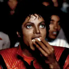 Michael Jackson eating popcorn
