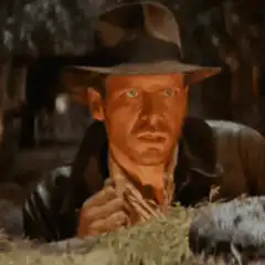 Indiana Jones intense stare