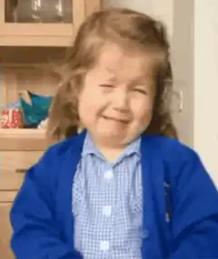 Toddler laughing hysterically