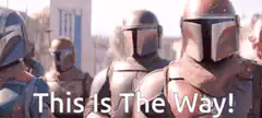 Mandalorians say This Is The Way