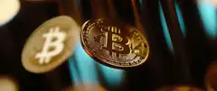 Golden Bitcoin coins
