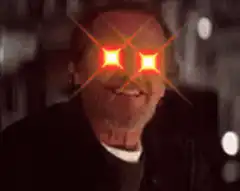 Jack Nicholson glowing eyes
